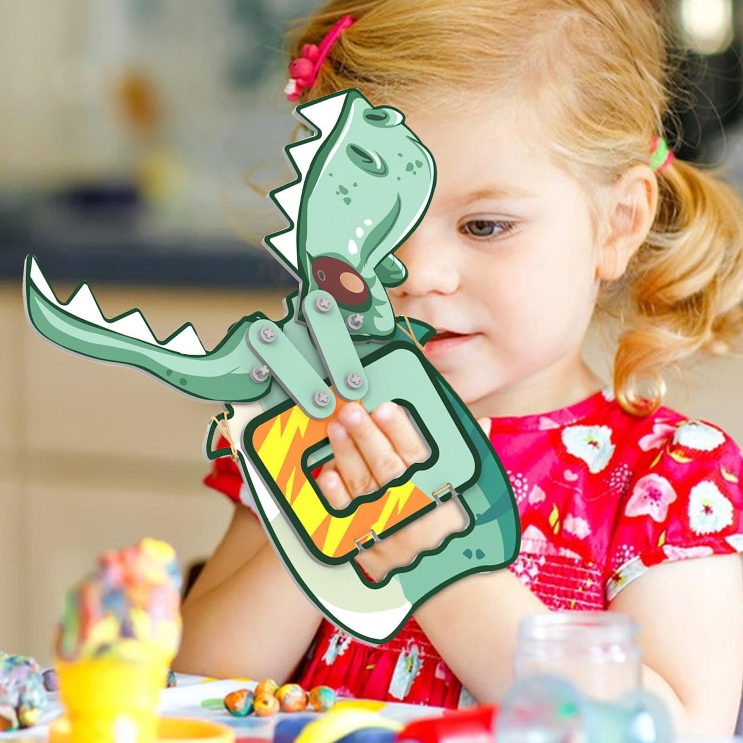 😍Pri kúpe 1 získate 1 zadarmo😍Urob si sám mechanickú spojovaciu hračku dinosaura