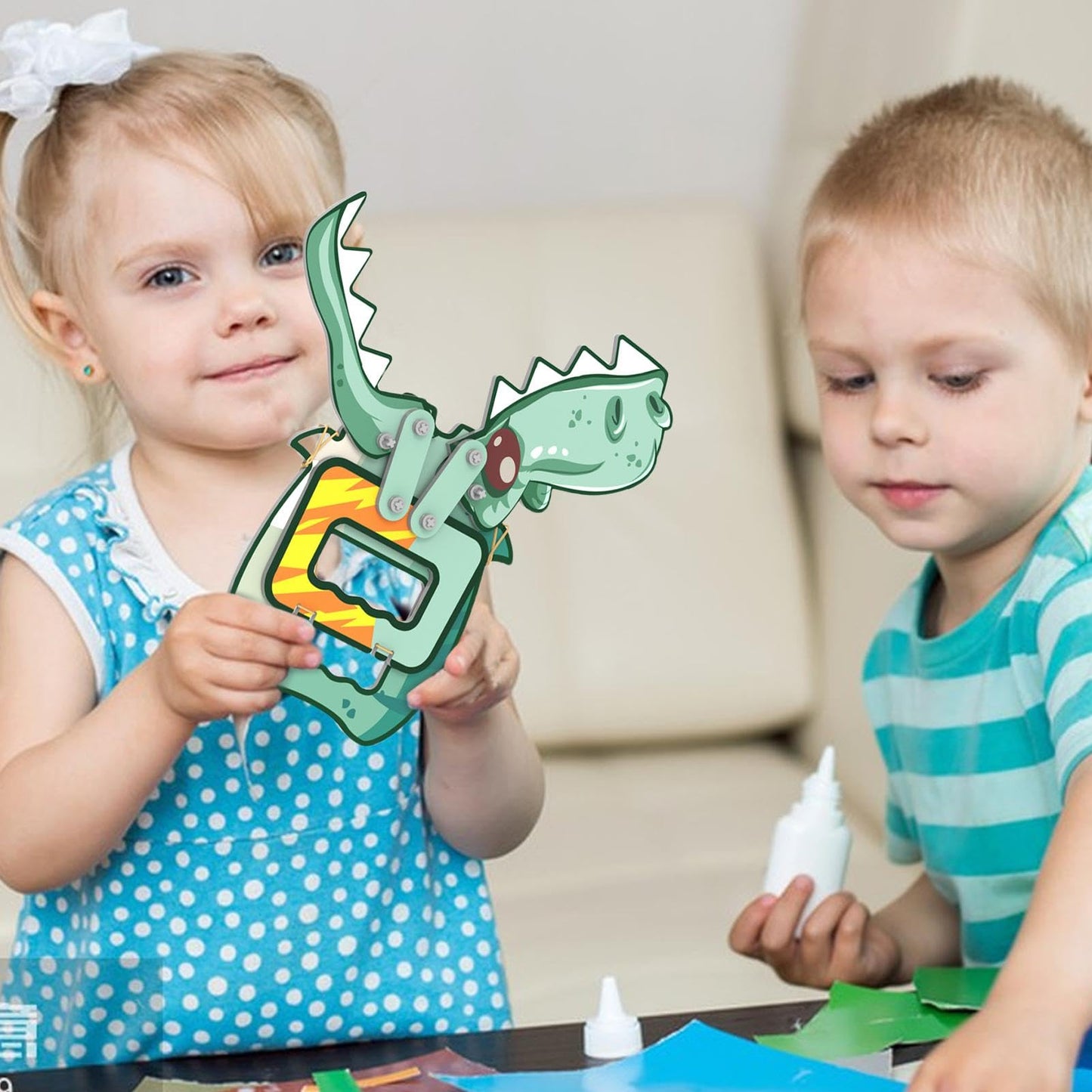 😍Pri kúpe 1 získate 1 zadarmo😍Urob si sám mechanickú spojovaciu hračku dinosaura