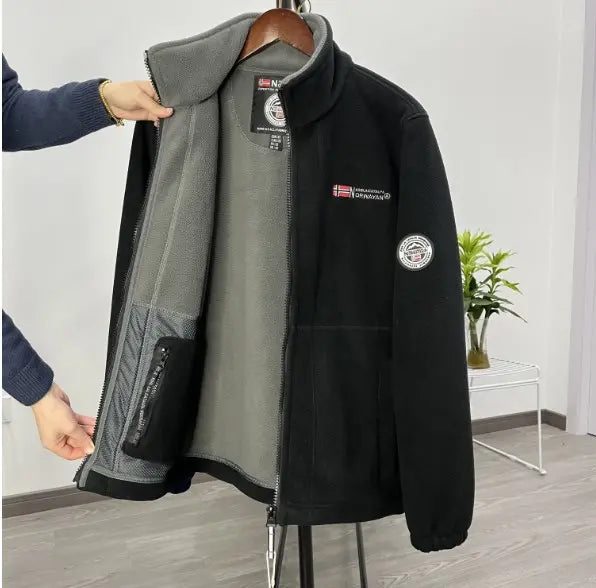 【30% DESCONTO】【XS-3XL】Casaco de lã grossa e veludo para homem, tamanho grande, quente e casual para o outono e inverno
