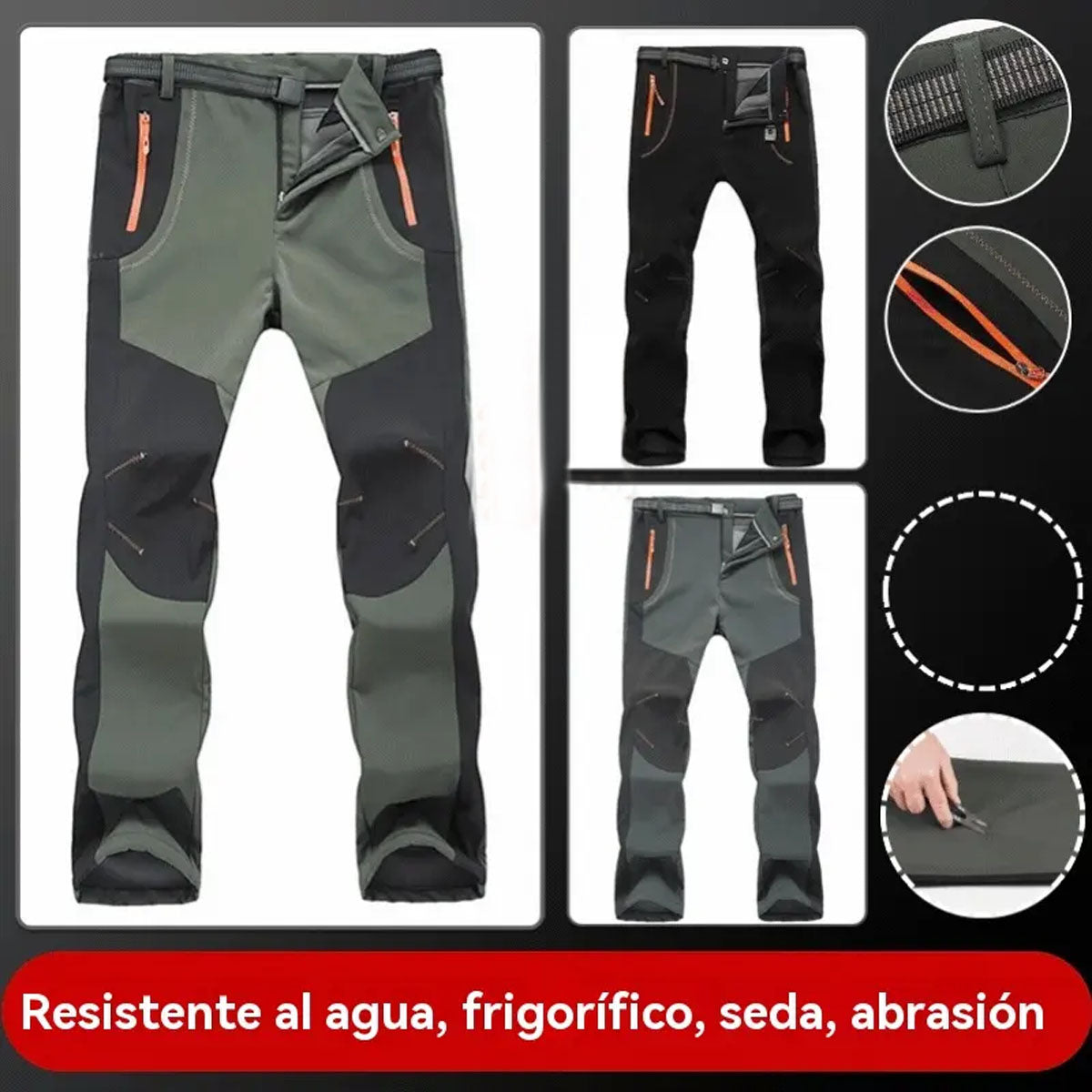 【💥Alta qualidade】【S-5XL】Calças de caminhada para homem, macias, impermeáveis, à prova de vento, respiráveis, quentes e grossas, feitas de lã para desportos ao ar livre.