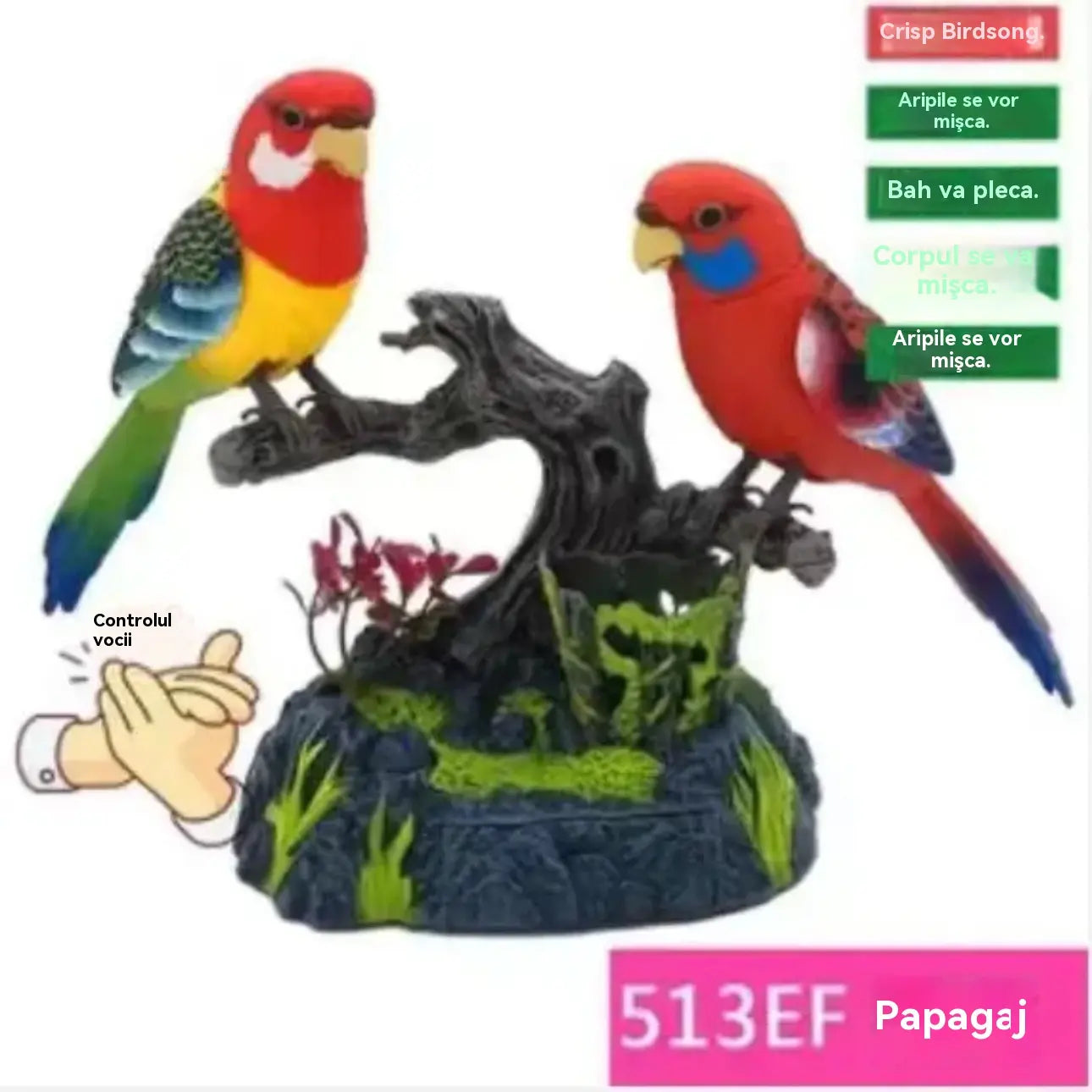 🔥【SCONTO DEL 39%】Decorazioni per uccelli a controllo vocale