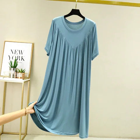 ⚡🔥ÚLTIMO DIA 51% DESCONTO 🔥Vestido de pijama de manga curta, macio e confortável