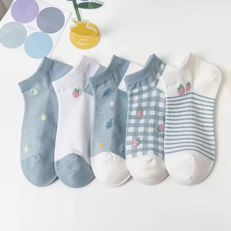 🌺🌺【20 perechi】Șosete din bumbac imprimate super confortevole și frumoase pentru femei