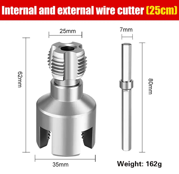 ✔️20mm+25mm🛠️ Novo tipo de broca com abridor de roscas integrado para tubos de água internos e externos (aplicável a PPR, PEPVC)