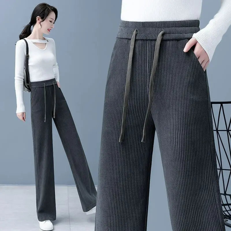 đ„ăSecondo pezzo a metĂ prezzoăđPantaloni larghi in velluto casual di nuovo stile, molto comodi da indossare.