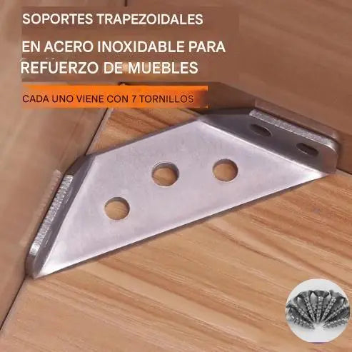 【Set da 6/12/18】Staffe per mobili in acciaio inossidabile, staffe angolari spesse, elementi di fissaggio angolari per mobili a 90°
