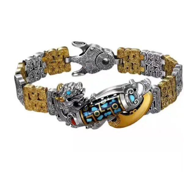 ćš„Offerta specialećBracciale con perline Dzi a nove occhi e bracciale Pixiu