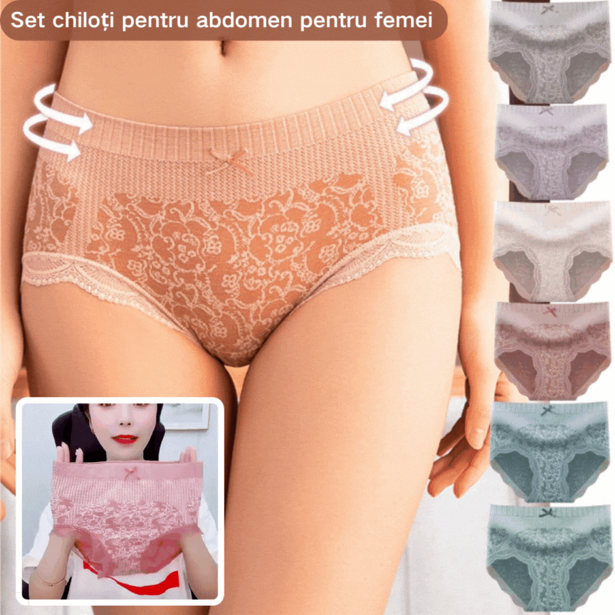 ❣️❣️【Compre 4 e leve 4 grátis】🔥Roupa interior feminina de cintura alta com absorção de humidade e antibacteriana
