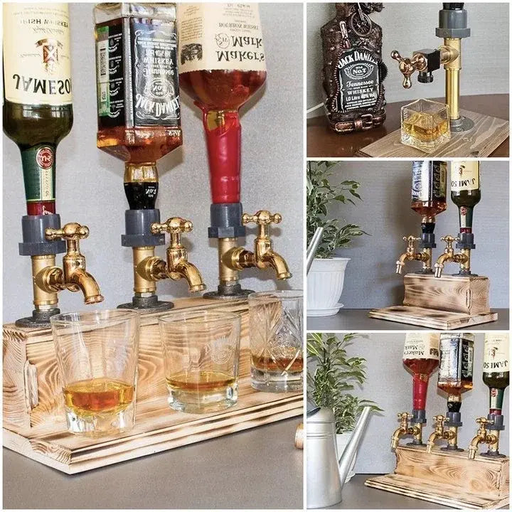 🍺🍻Dispensador de whisky de madeira / Dispensador de álcool de madeira feito à mão