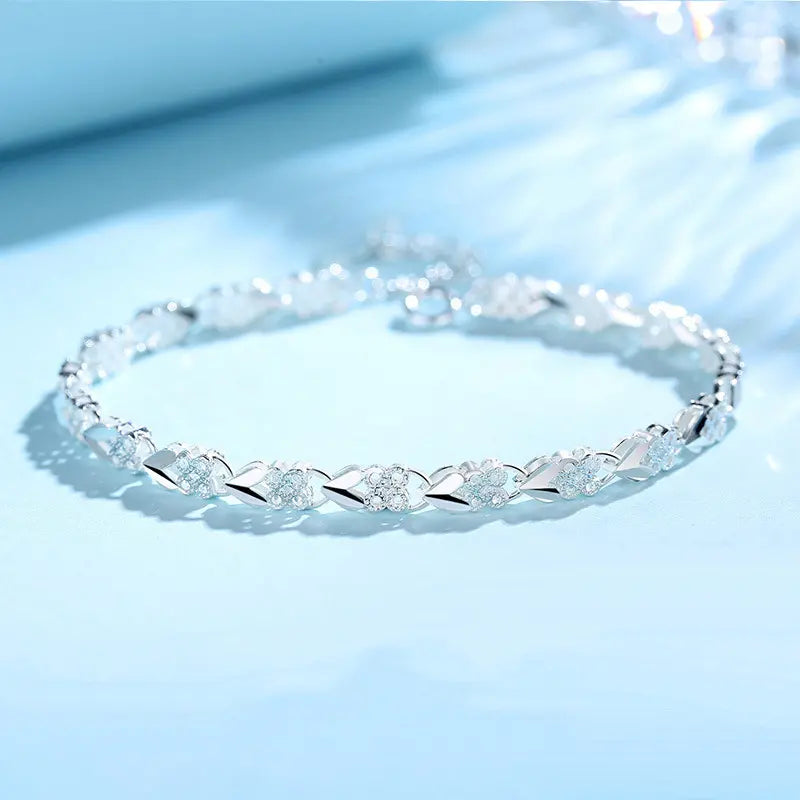 💖Nova e moderna pulseira de prata de lei 925 para mulher🍀