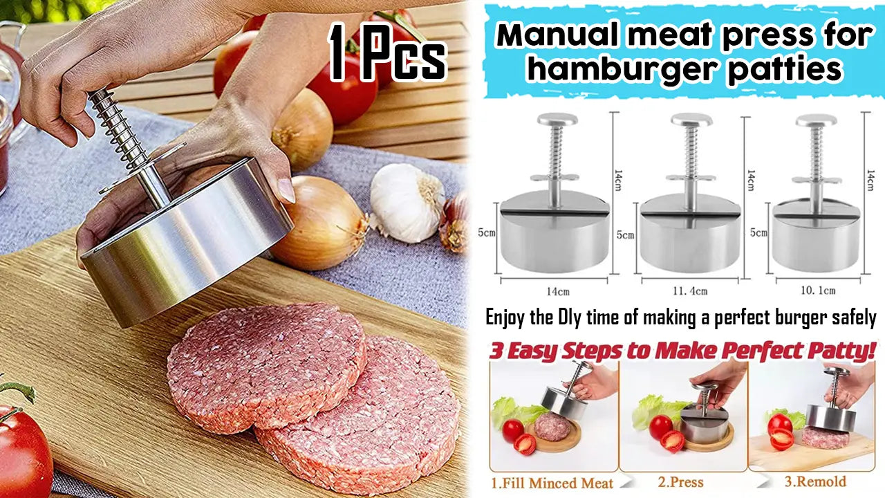 Prensa manual de carne para hambúrgueres