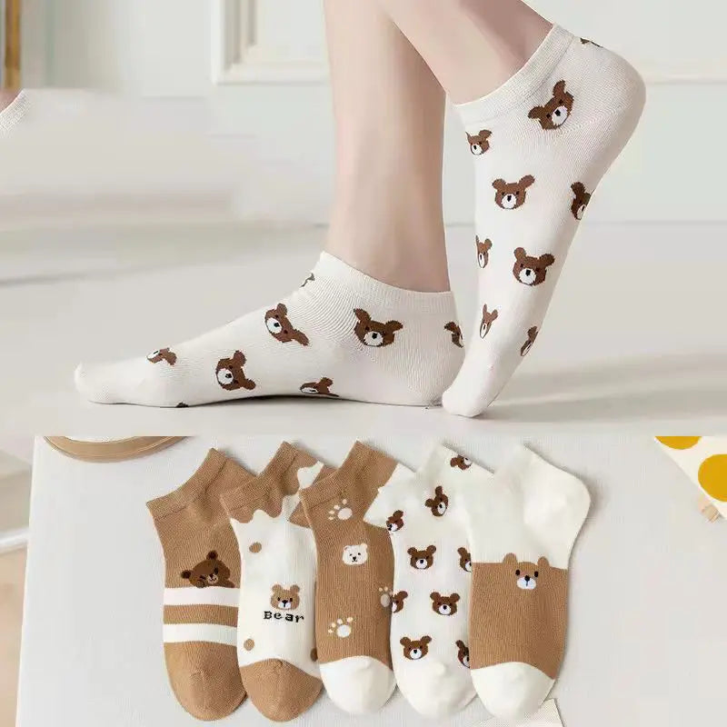 🌺🌺【20 perechi】Șosete din bumbac imprimate super confortevole și frumoase pentru femei
