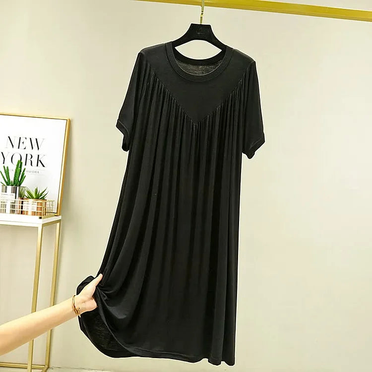 ⚡🔥ÚLTIMO DIA 51% DESCONTO 🔥Vestido de pijama de manga curta, macio e confortável