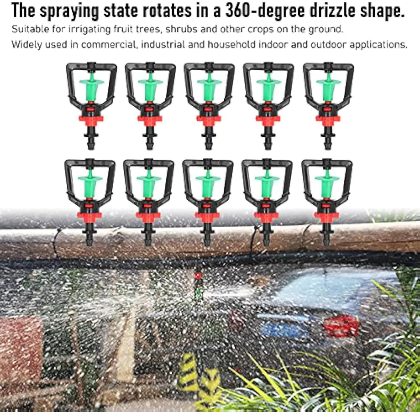 【50 pezzi/100 pezzi】💦🌿Micro irrigatore rotante per serra a 360 gradi