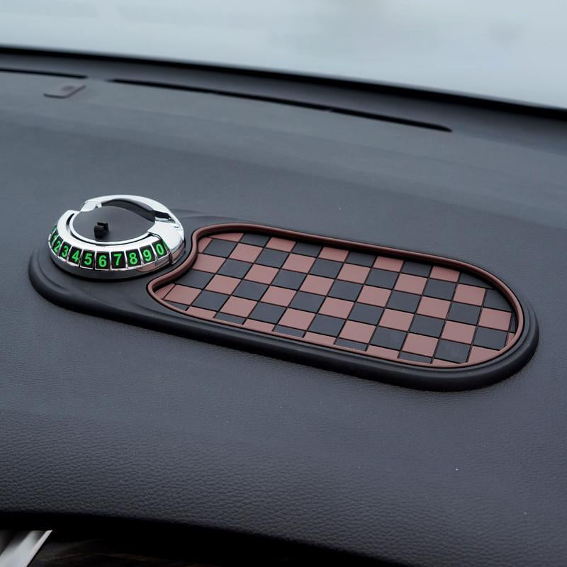 🚗Tapete antiderrapante para automóvel, suporte para telemóvel, suporte para óculos de sol para navegação automóvel, indicador de estacionamento, suporte para comando central.