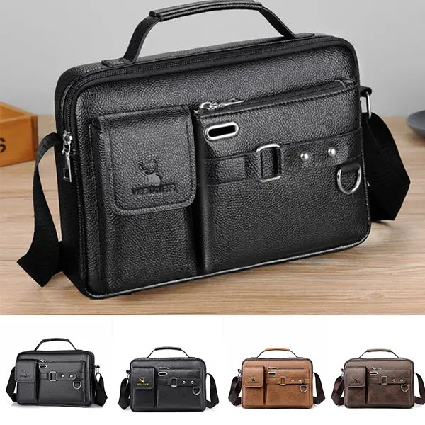 🔥 Borsa da uomo in vera pelle, stile retrò, nuova moda 2025🤵🤵