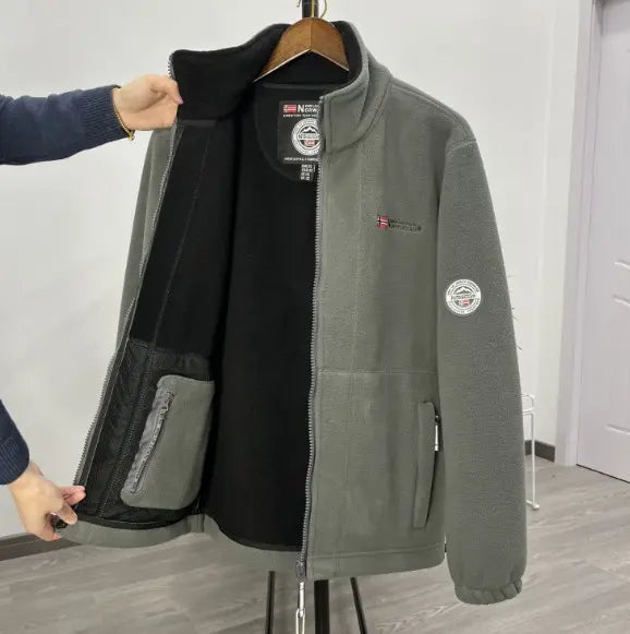 【30% DESCONTO】【XS-3XL】Casaco de lã grossa e veludo para homem, tamanho grande, quente e casual para o outono e inverno