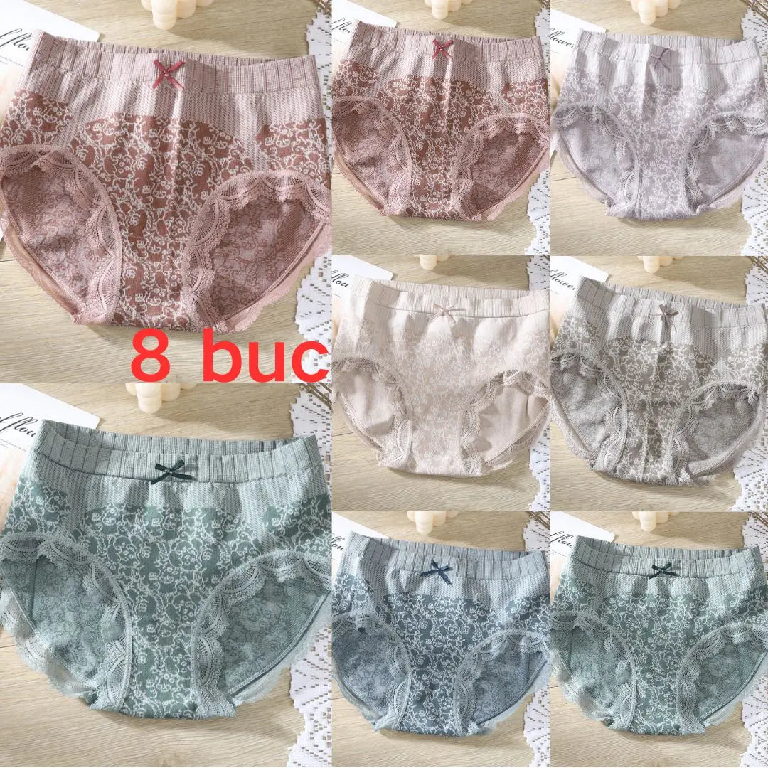 ❣️❣️【Compre 4 e leve 4 grátis】🔥Roupa interior feminina de cintura alta com absorção de humidade e antibacteriana
