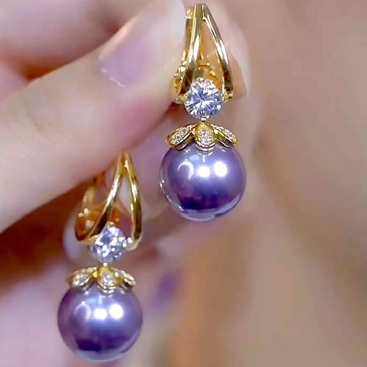 💋【4 paia】2025 nuovi orecchini di perle di lusso francesi in argento