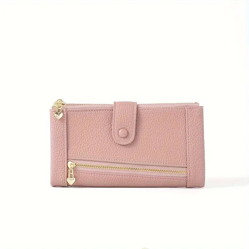 💰【Acquista 1 e ricevi 1 gratis】Portafoglio da donna retrò in vera pelle con più scomparti per carte e doppia cerniera