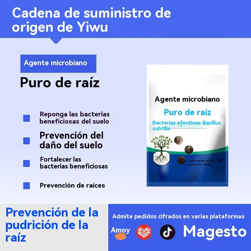【200 g/500 g】Trattamento biologico per radici marce e terreno impoverito|Agente microbico per prevenire l'appassimento e l'essiccazione delle piante|Adatto a tutte le colture di frutta e verdura|100 g per 60 l di acqua