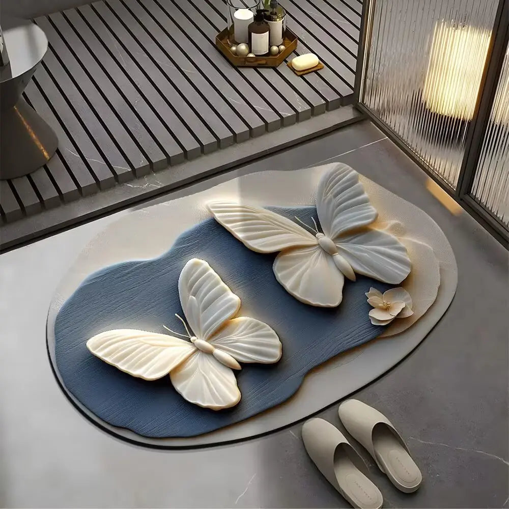 🔥2 pezzi💕Tappetino assorbente e antiscivolo con motivo 3D realistico
