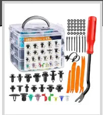 š„š„ć680 peƧas + ferramentas de 6 polegadas + conjunto de quatro peƧas + almofada de esponja + braƧadeira de caboćš§°š ļøConjunto de fivelas de plĆ”stico para parafusos de expansĆ£o automóvel