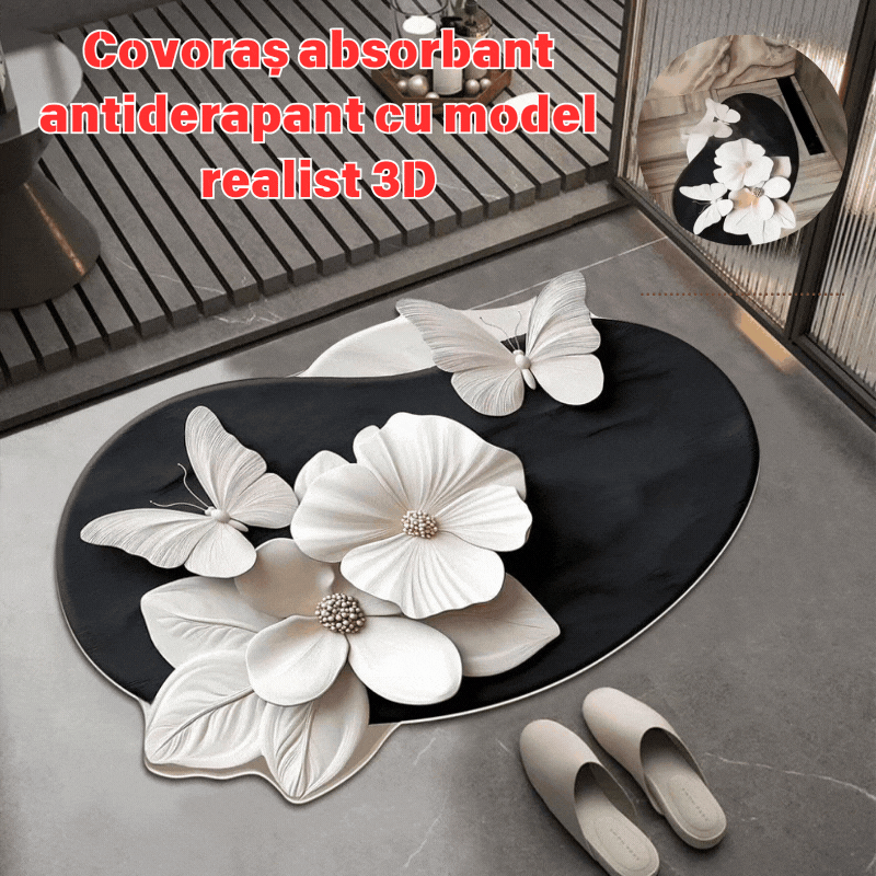 🔥2 pezzi💕Tappetino assorbente e antiscivolo con motivo 3D realistico