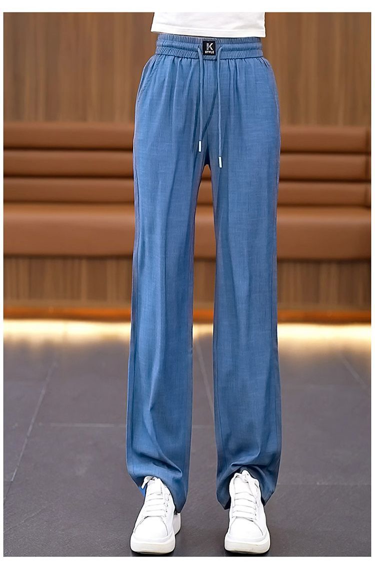 ❤️【S-3XL】Džínsy s vysokým pásom Ice Silk Slim Wide Leg