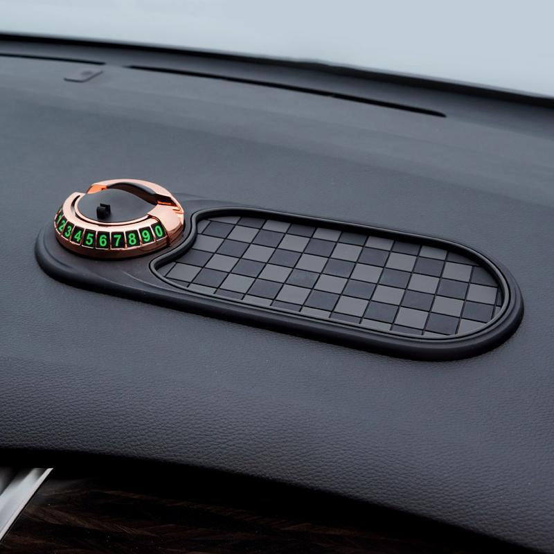🚗Tapete antiderrapante para automóvel, suporte para telemóvel, suporte para óculos de sol para navegação automóvel, indicador de estacionamento, suporte para comando central.