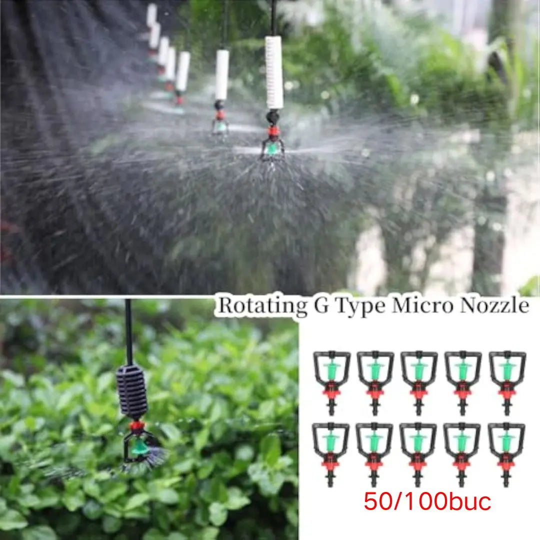 【50 pezzi/100 pezzi】💦🌿Micro irrigatore rotante per serra a 360 gradi