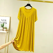 ⚡🔥ÚLTIMO DIA 51% DESCONTO 🔥Vestido de pijama de manga curta, macio e confortável