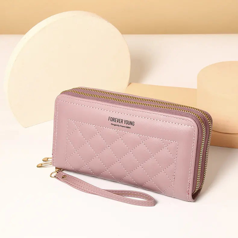 【🔥👜Acquista 1 e ricevi 1 gratis】Portafoglio da donna con doppia cerniera multistrato, ultima moda 2025