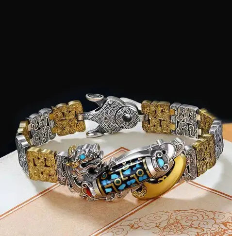 ćš„Offerta specialećBracciale con perline Dzi a nove occhi e bracciale Pixiu