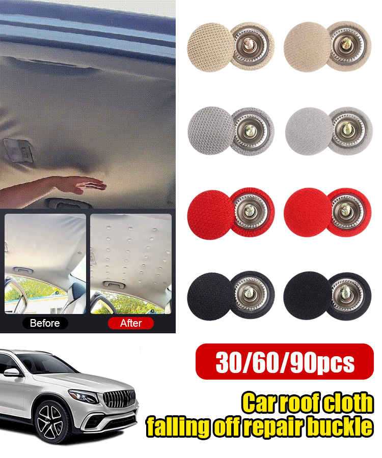 šChiodi speciali per mollette da bucato per riparare i vestiti che cadono dal tetto dell'auto, fibbie in tela di velluto con motivo a scacchi per la ristrutturazione e il rinnovo degli interni, con strumenti di installazione gratuiti