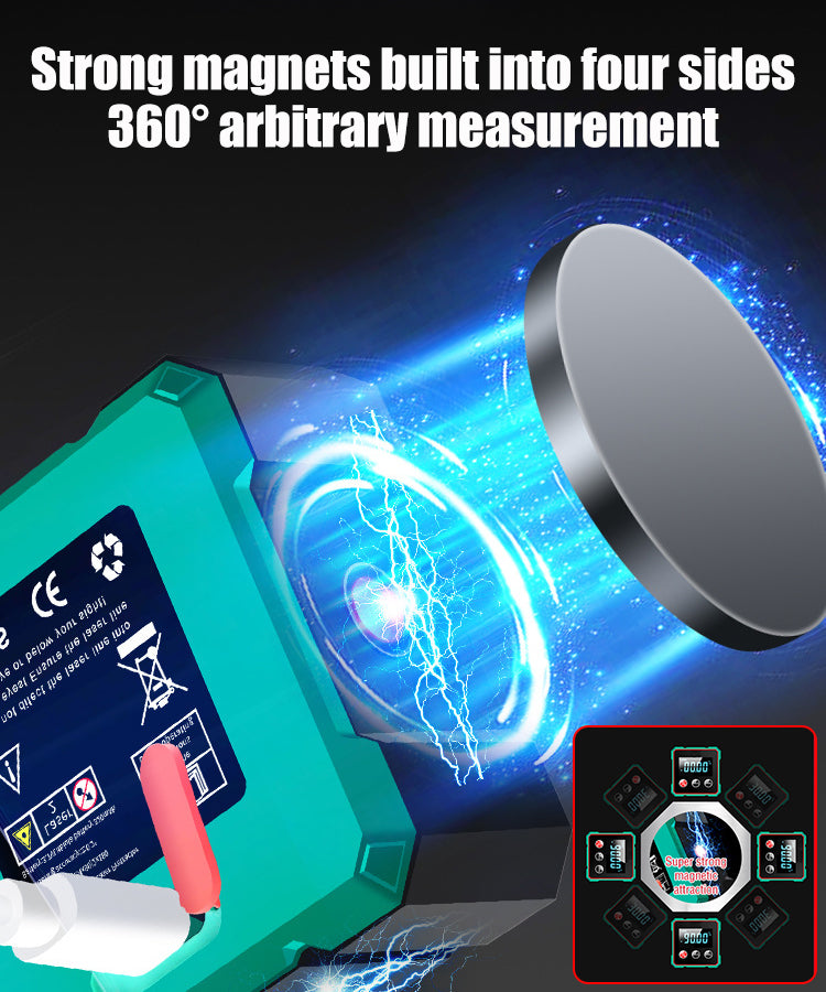 🧰 Inclinometro elettronico con display digitale per la misurazione dell'angolo magnetico orizzontale