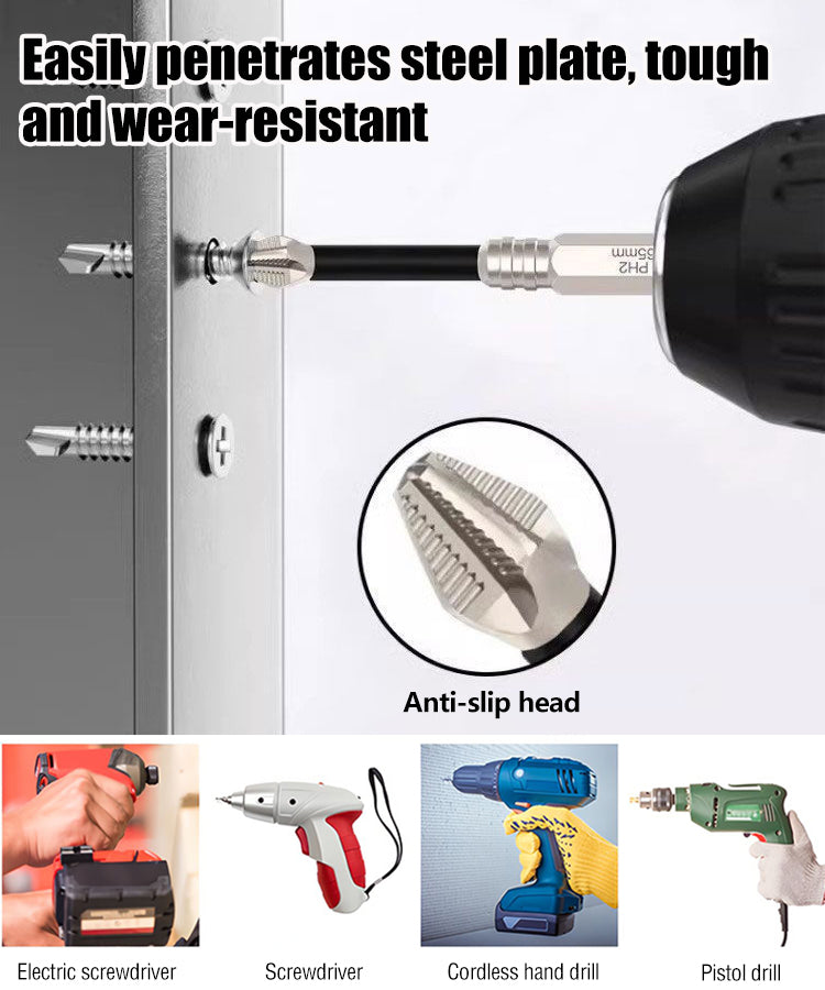 Cacciavite Phillips antiscivolo e resistente agli urti, magnete potente e trapano elettrico super resistente
