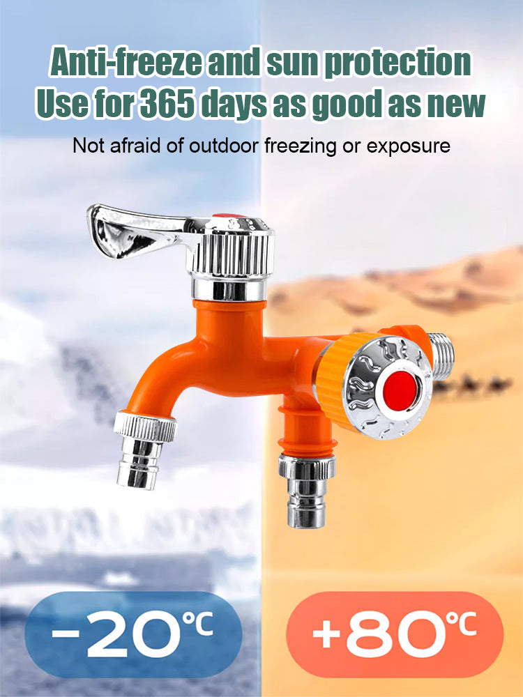 💥【Acquista 2 e ricevi 2 gratis】💦Rubinetto in acciaio inossidabile nuovo di zecca - doppia funzione, un ingresso e due uscite, antigelo e antideflagrante
