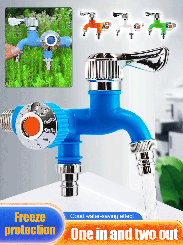 💥【Acquista 2 e ricevi 2 gratis】💦Rubinetto in acciaio inossidabile nuovo di zecca - doppia funzione, un ingresso e due uscite, antigelo e antideflagrante