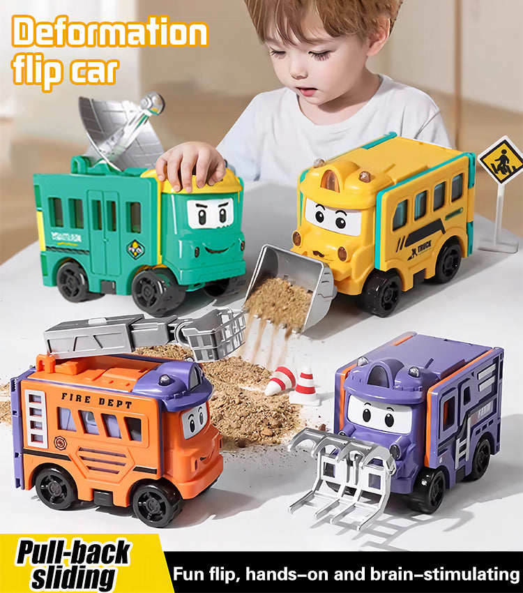 💖🚗Macchina giocattolo trasformabile per bambini🚧Regalo camion da costruzione✨