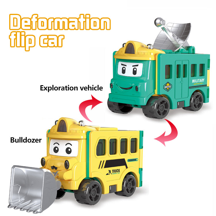 💖🚗Macchina giocattolo trasformabile per bambini🚧Regalo camion da costruzione✨