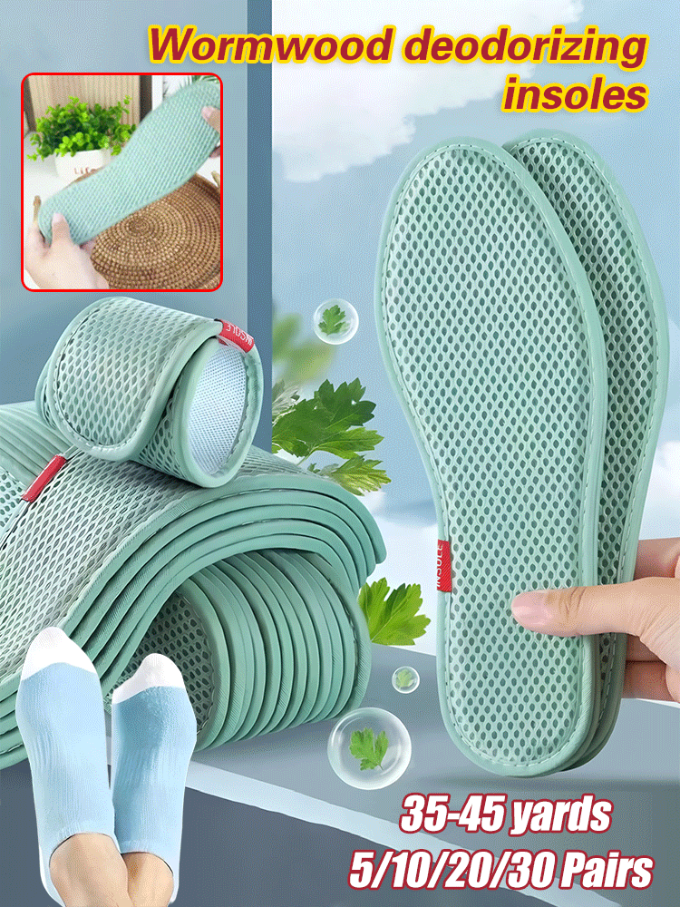【20 paia】 La soletta interna in rete di assenzio flessibile e traspirante assorbe il sudore e previene i cattivi odori dei piedi.