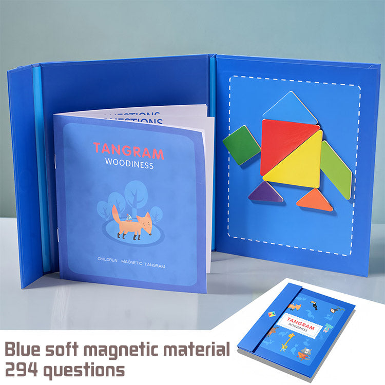 Puzzle magnético e cubo de brinquedo para crianças 🧩🧸 Brinquedo educativo para desenvolver competências geométricas em crianças 👶✨