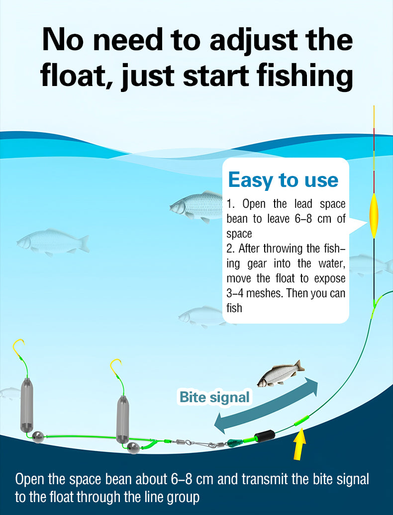 【💥Nuovo💥】🎣🎣【5/10 pezzi】Set di lenze da pesca con doppio amo a fondo invertito in stile europeo