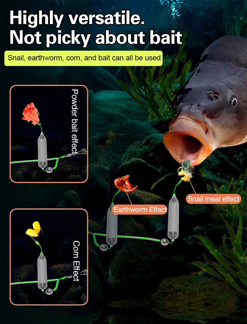 【💥Nuovo💥】🎣🎣【5/10 pezzi】Set di lenze da pesca con doppio amo a fondo invertito in stile europeo