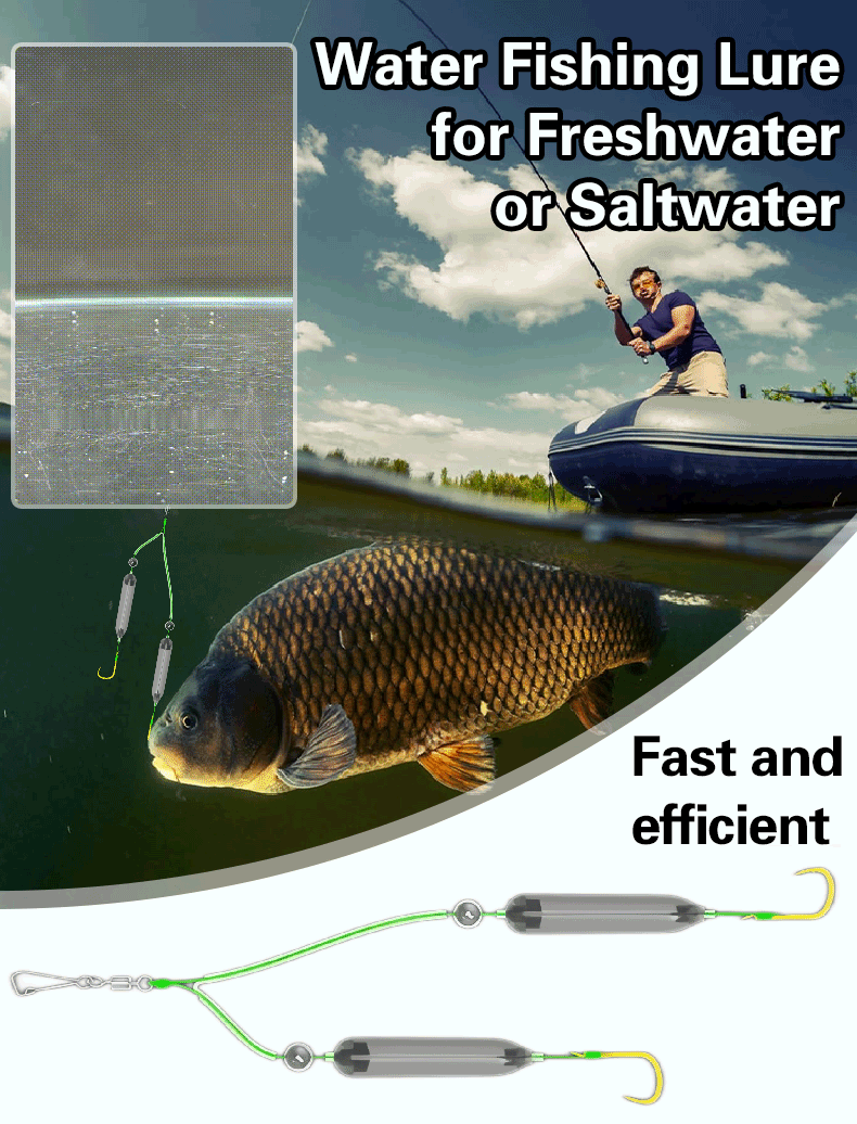 【💥Nuovo💥】🎣🎣【5/10 pezzi】Set di lenze da pesca con doppio amo a fondo invertito in stile europeo