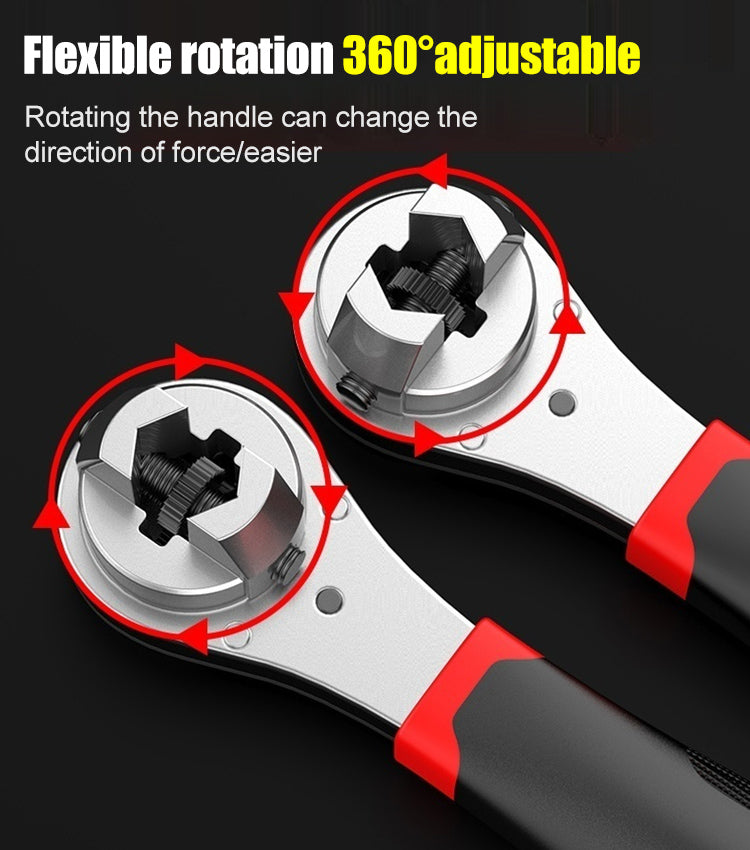 ⚙️🔧Chave de roquete ajustável de 6-22 mm, chave de bocas multifunções.