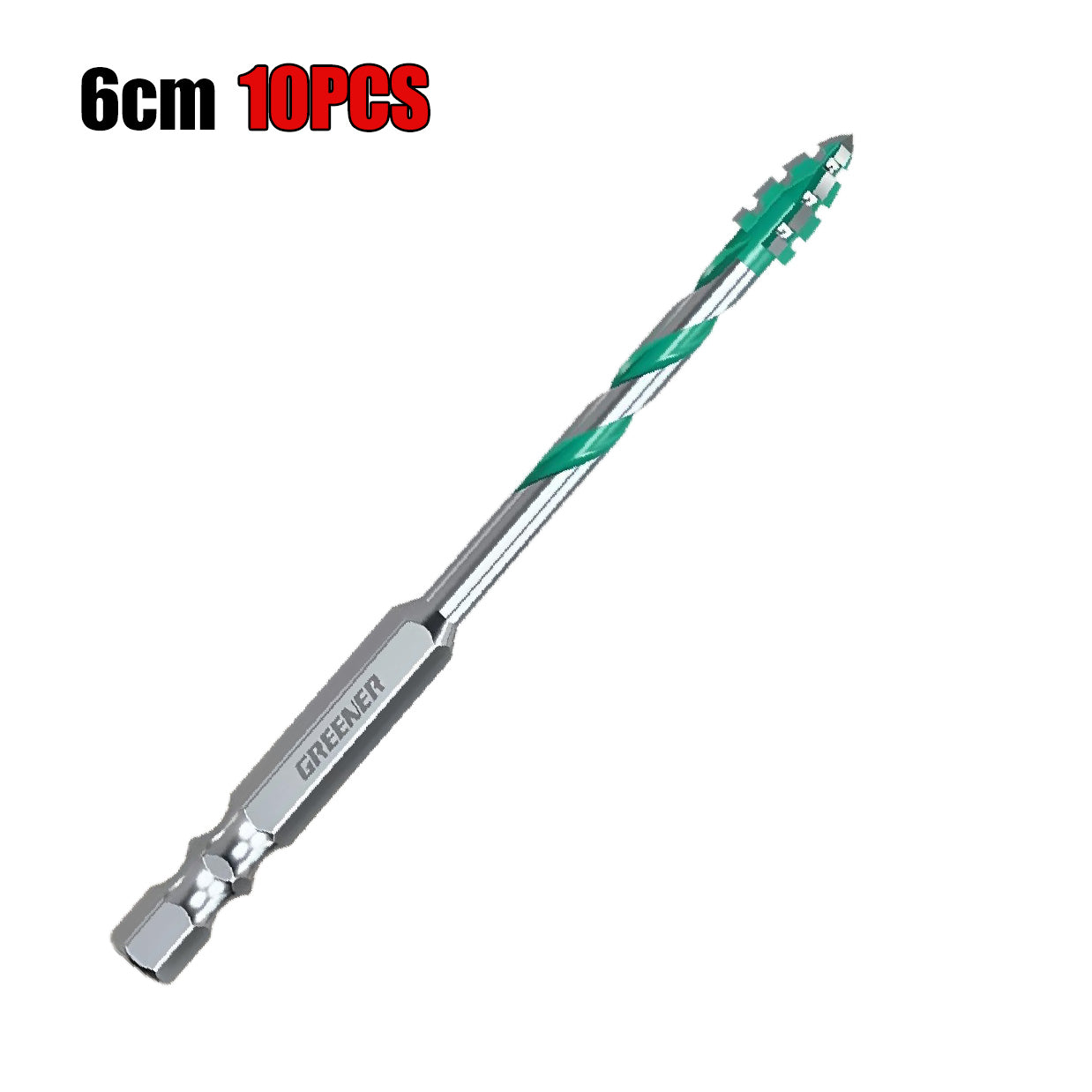 【6+8+10+12mm】【10 PZ】Punta universale per trapano con 4 bordi seghettati per aprire e allargare i fori