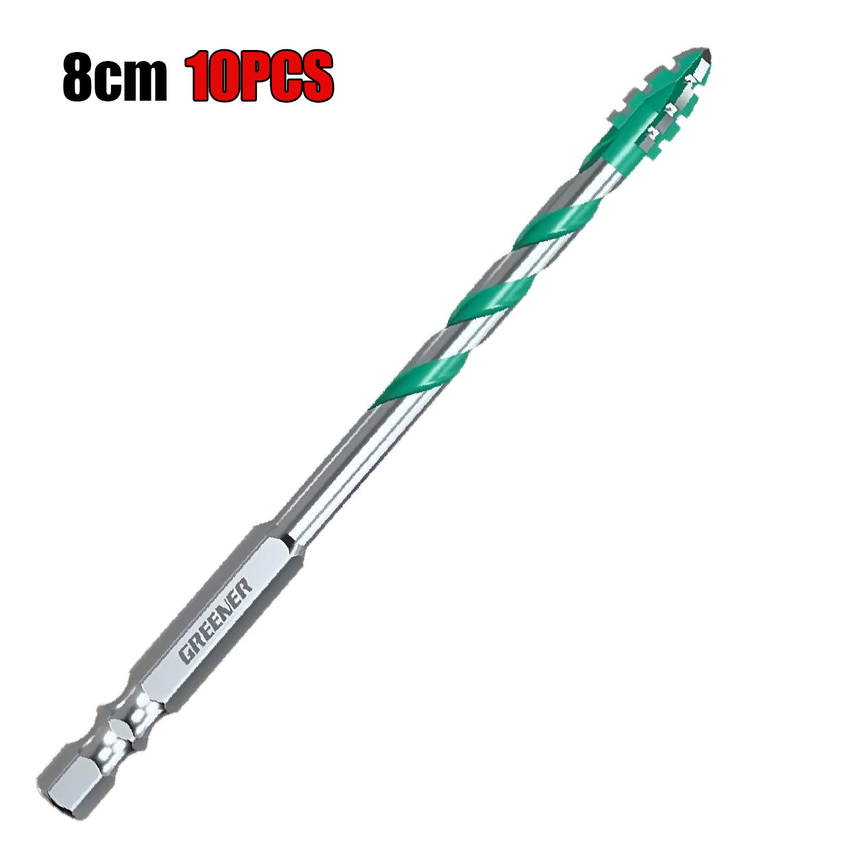【6+8+10+12mm】【10 PZ】Punta universale per trapano con 4 bordi seghettati per aprire e allargare i fori