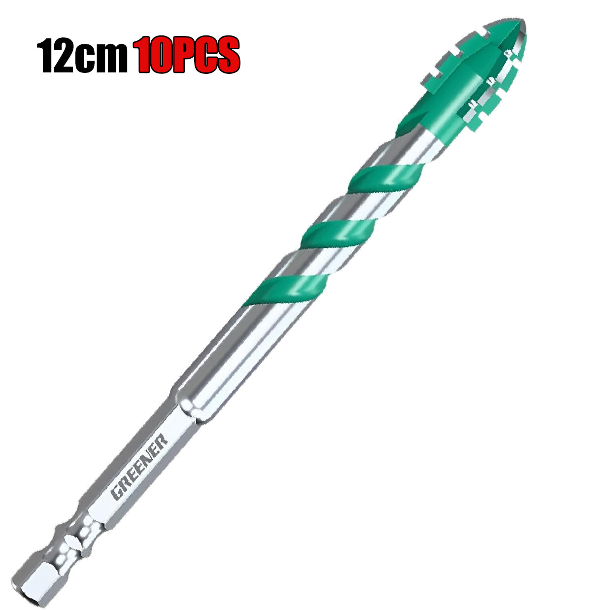 【6+8+10+12mm】【10 PZ】Punta universale per trapano con 4 bordi seghettati per aprire e allargare i fori
